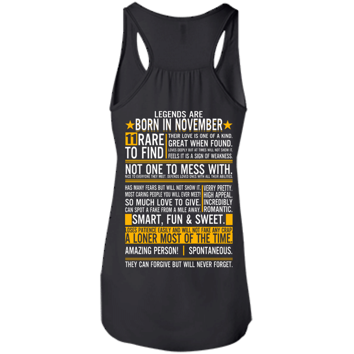Legends Are Born In November - 11 Rare to Find Shirt - Back Design - TeeDragons