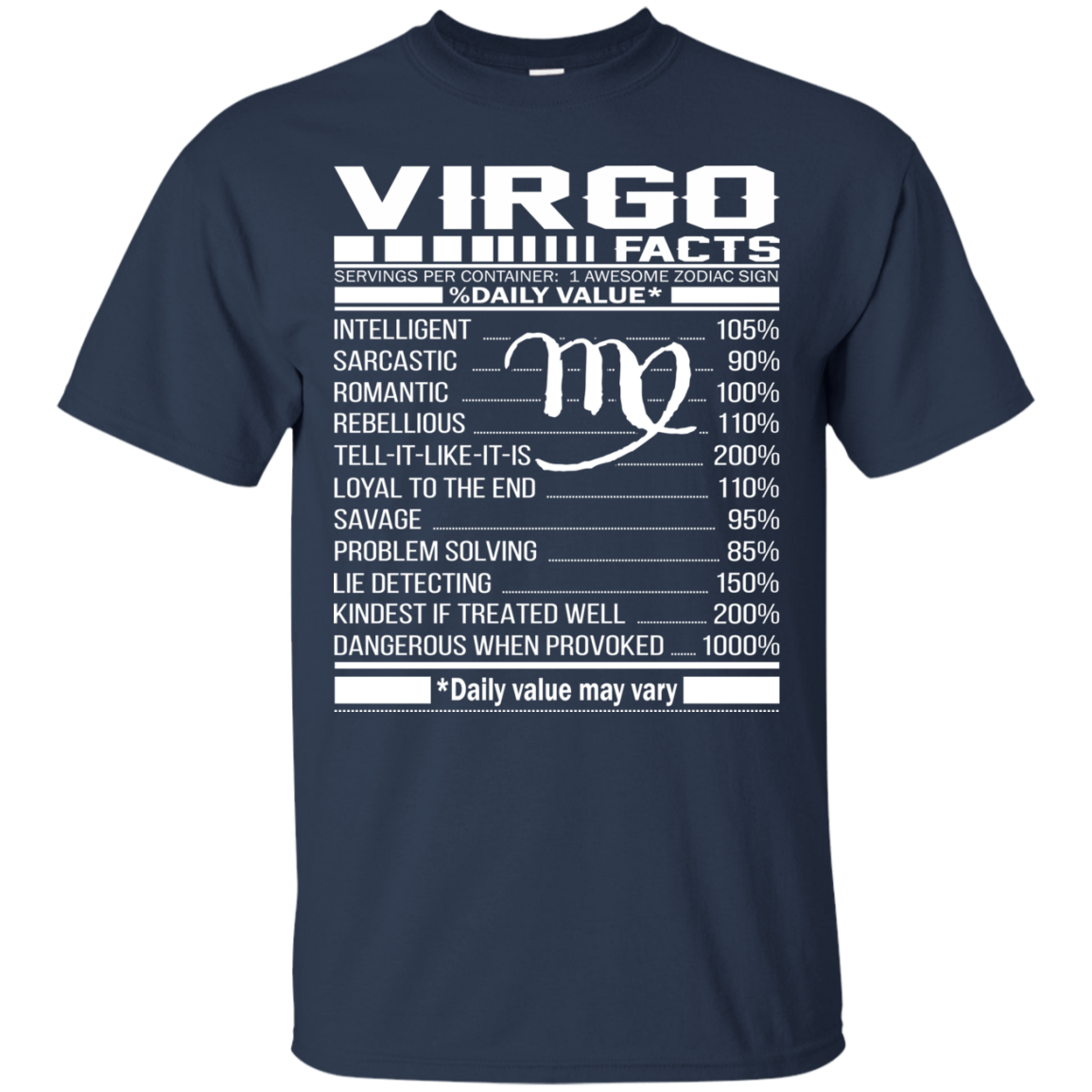 Virgo Facts - Awesome Zodiac Sign - %Daily Value Shirt, Hoodie, Tank - TeeDragons